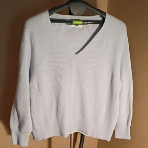 Old Navy Light Blue V-Neck Long Sleeve Sweater Size 2X